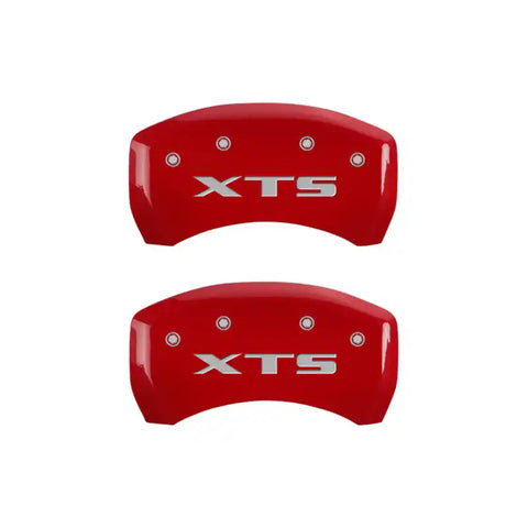 MGP 4 Caliper Covers Engraved Front Cadillac Engraved Rear XTS Yellow finish black ch