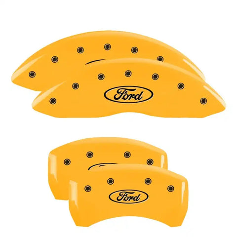 MGP 4 Caliper Covers Engraved Front & Rear ST Yellow finish black ch