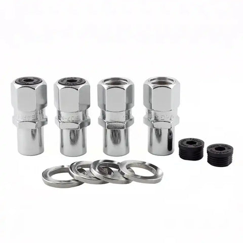 McGard Hex Lug Nut (Drag Racing Reg. Shank) 7/16-20 / 13/16 1.86in. Length (4-Pack) - Chrome