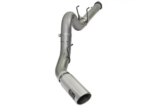 aFe 49-43090-P LARGE BORE HD 5in 409-SS DPF-Back Exhaust w/Polished Tip 2017 Ford Diesel Trucks V8 6.7L (td)