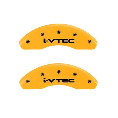MGP 4 Caliper Covers Engraved Front Honda Engraved Rear CR-Z Yellow finish black ch
