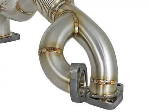 aFe 48-33016 Twisted Steel Header Up-Pipe 08-10 Ford Diesel Trucks V8-6.4L (td)