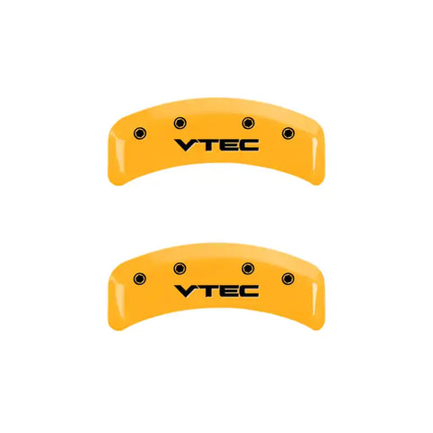 MGP 4 Caliper Covers Engraved Front & Rear Vtech Yellow Finish Black Char 2003 Honda Element