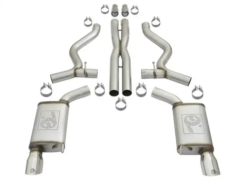 aFe 49-36448-P 20-22 Audi RS6 Avant V8 4L(tt) MACH Force-Xp 3in to 2.5in 304 SS Cat-Back Exhaust w/Polished Tip