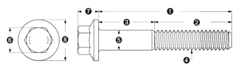 ARP M8 x 1.25 x 115 Hex Black Oxide Bolts (5/pkg)