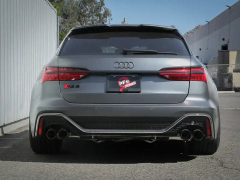 aFe 49-36448-C 20-21 Audi RS6 Avant V8 4L (tt) MACH Force-Xp 3in to 2.5in 304 SS Cat-Back Exhaust w/ Carbon Tip