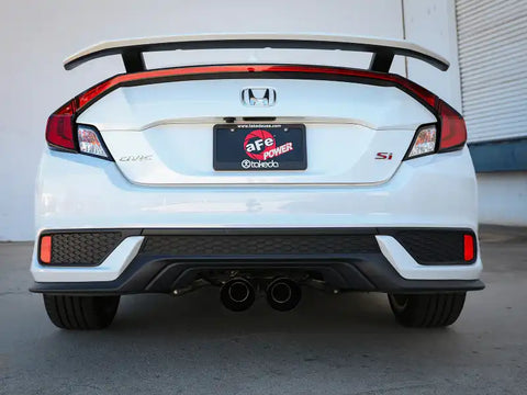 aFe 49-36620-B Takeda 2.5in 304SS Cat-Back Exhaust System 17-20 Honda Civic SI Coupe L4-1.5L (t) - Black Tip