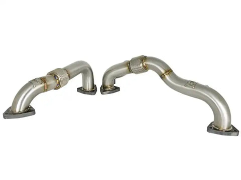 aFe 48-33016 Twisted Steel Header Up-Pipe 08-10 Ford Diesel Trucks V8-6.4L (td)