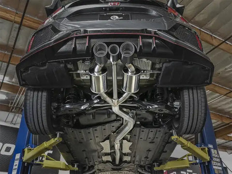 aFe 49-36616-C POWER Takeda 2-1/2in to 2-1/4in 304SS Catback Dual-Exit Exhaust 17+ Honda Civic Type R w/CF Tips