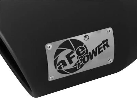 aFe 49T50702-B12 MACHForce XP 5in 304 Stainless Steel Exhaust Tip 5 In x 7 Out 12L Bolt On Right - Black
