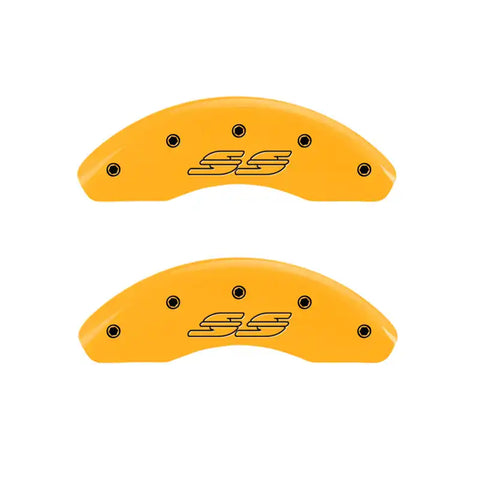 MGP 4 Caliper Covers Engraved Front & Rear Impala style/SS Yellow finish black ch