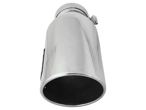 aFe 49T40606-P15 MACH Force-XP 304 SS Single Wall Polished Exhaust Tip Pair 4in Inlet x 6in Outlet 15in L