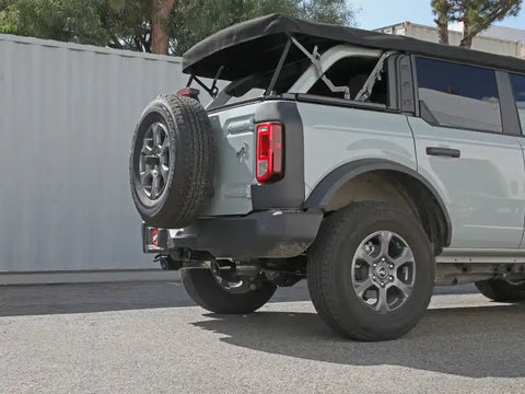 aFe 49-33137-B Vulcan 3in 304 SS Axle-Back Exhaust 2021 Ford Bronco L4-2.3L (t)/V6-2.7L (tt) w/ Black Tips