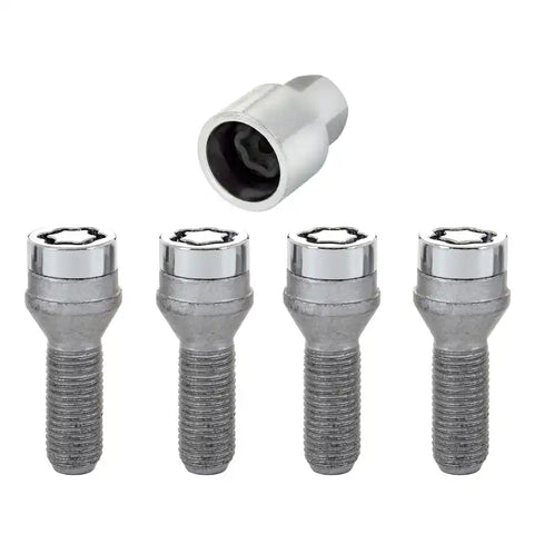 McGard Wheel Lock Bolt Set - 4pk. (Cone Seat) M14X1.5 / 17mm Hex 29.0mm Shank Length Chrome