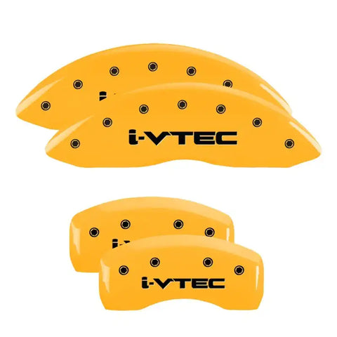 MGP 4 Caliper Covers Engraved Front Acura Engraved Rear ILX Yellow finish black ch