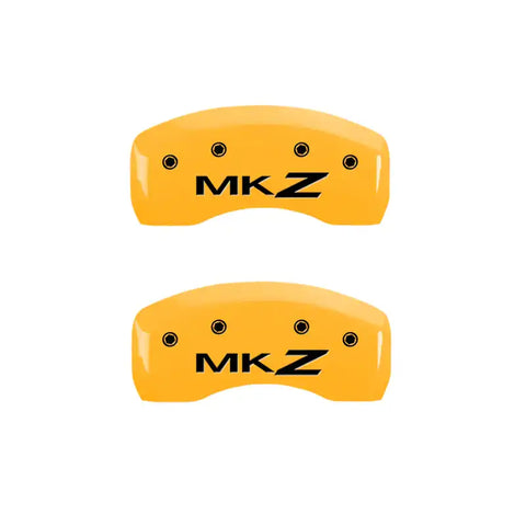 MGP 4 Caliper Covers Engraved Front Lincoln Rear MKZ Yellow Finish Black Char 2017 Lincoln MKZ