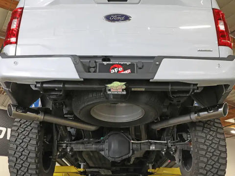 aFe 49-33126-P Vulcan 3in 304 SS Cat-Back Exhaust 2021 Ford F-150 V6 2.7L/3.5L (tt)/V8 5.0L w/ Polished Tips