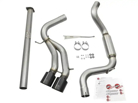 aFe 49-33083-B Takeda 3in SS Exhaust Cat-Back 13-16 Ford Focus ST 2.0L Black Tips