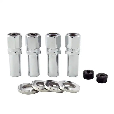 McGard Hex Lug Nut (Drag Racing X-Long Shank) 1/2-20 / 13/16 2.475in. Length (4-Pack) - Chrome