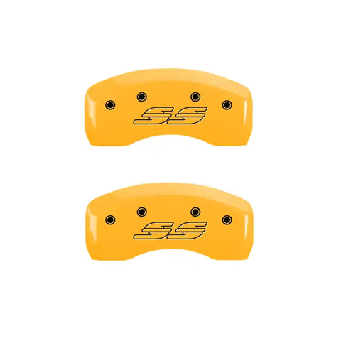 MGP 4 Caliper Covers Engraved Front & Rear Impala style/SS Yellow finish black ch