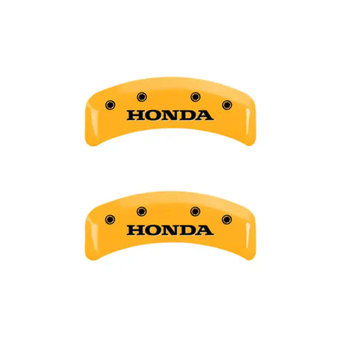 MGP 4 Caliper Covers Engraved Front & Rear Honda Yellow Finish Black Char 2003 Honda Element