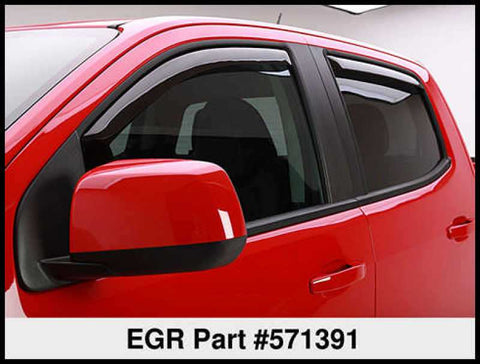 EGR 15+ Chevy Colorado/GMC Canyon Crew Cab In-Channel Window Visors - Set of 4