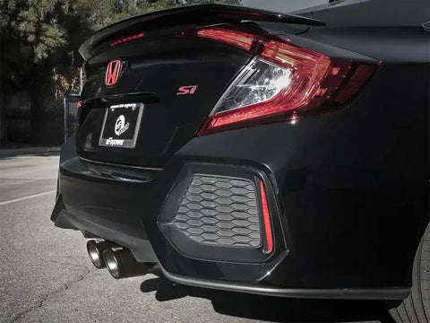 aFe 49-36621-B Takeda 3in 304 SS Cat-Back Exhaust System w/ Black Tips 2017+ Honda Civic Si (4dr) I4 1.5L (t)