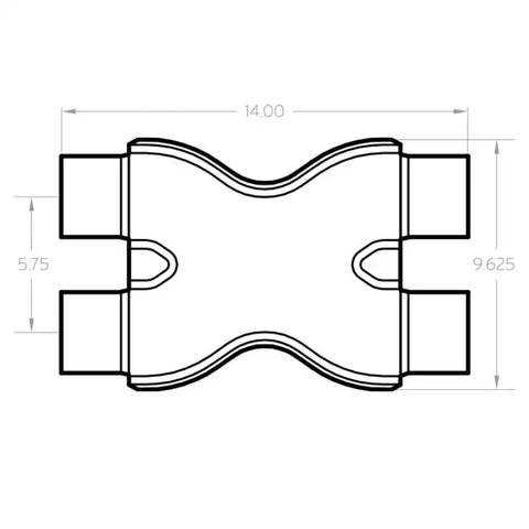 MagnaFlow Smooth Trans X 3/3 X 14 SS