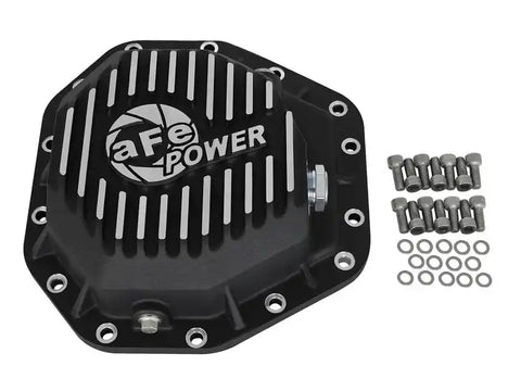 aFe 46-70352 Power Pro Ser Rear Diff Cover Black w/Mach Fins 2017 Ford Diesel Trucks V8-6.7L(td) Dana M275-14