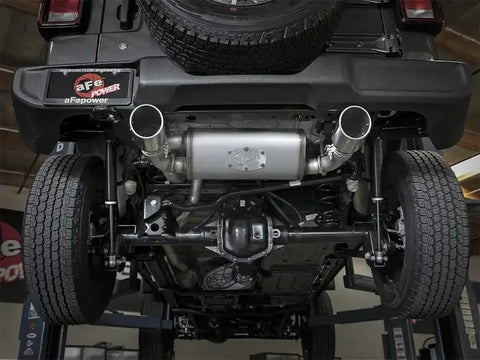 aFe 49-48066-P Rebel Series 2.5in 409 SS Cat-Back Exhaust w/ Polished Tips 2018+ Jeep Wrangler (JL) V6 3.6L