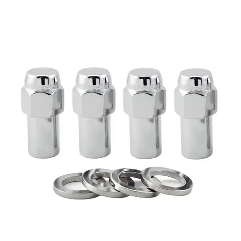 McGard Hex Lug Nut (Long Shank - .946in.) M12X1.5 / 13/16 1.85in. Length (4-pack) Chrome