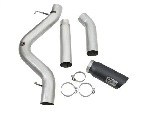 aFe 49-04081-B Atlas Exhaust 5in DPF-Back Aluminized Steel w/ Black Tips 16-17 GM Diesel Truck V8-6.6L (td)