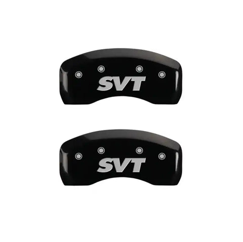 MGP 4 Caliper Covers Engraved Front & Rear SVT Black finish silver ch