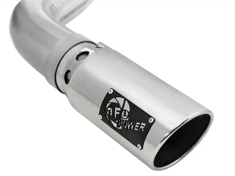aFe 49-03106-P Atlas 4in Aluminized Steel DPF-Back Exh 18-19 Ford F-150 V6-3.0L (td) w/ Polished Tip
