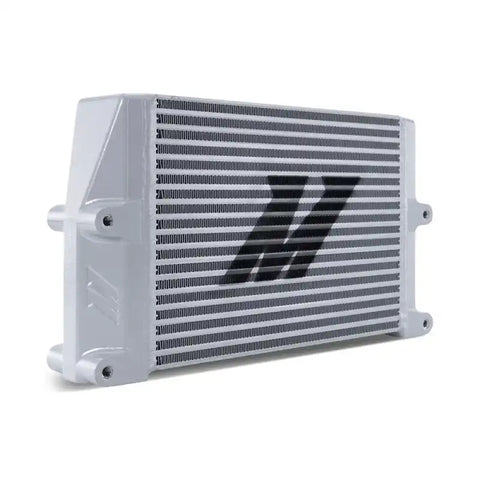 Mishimoto Heavy-Duty Oil Cooler - 10" Same-Side Outlets - Silver