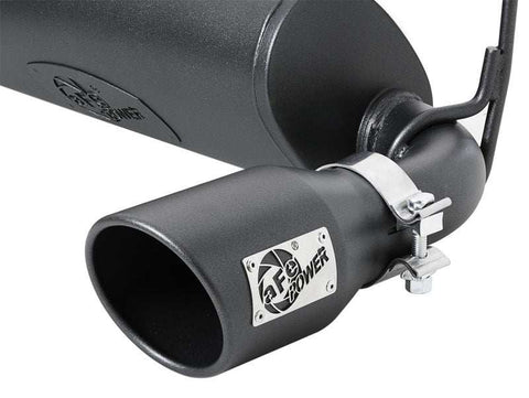 aFe 49-48066-B Rebel Series 2.5in 409 SS Cat-Back Exhaust System w/ Black Tips Jeep Wrangler (JL) 2018 V6 3.6L