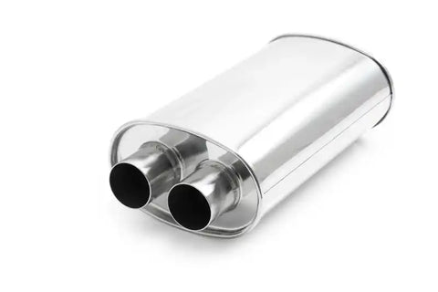 Vibrant Universal 2.25in Stainless Steel Dual In-Out Muffler