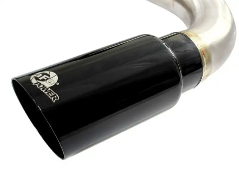 aFe 49-36325-B MACHForce XP SS-304 Black Tip 2.5in Dia Axle Back Exhaust 12-15 BMW 335i (F30) 3.0L (t)