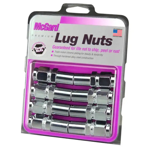 McGard Hex Lug Nut (Long Shank - 1in. / Duplex) 9/16-18 7/8 2.425in. L (8-Pack) Chrome