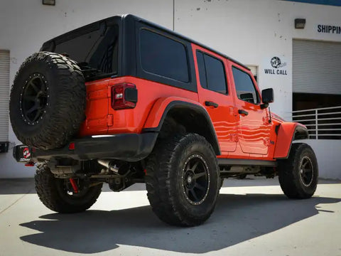 aFe 49-38092-B 20-21 Jeep Wrangler Large Bore-HD 3in 304 Stainless Steel DPF-Back Exhaust System - Black Tip