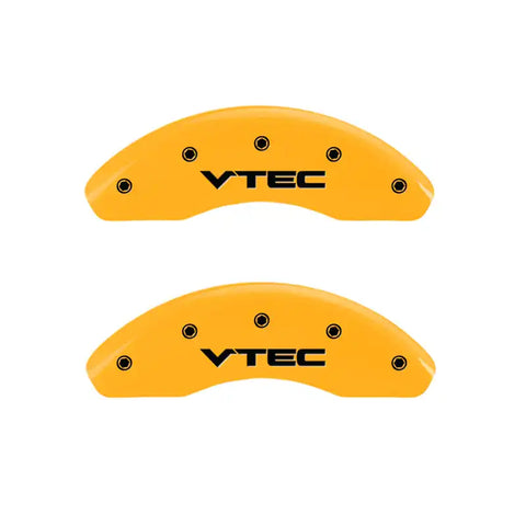 MGP 4 Caliper Covers Engraved Front & Rear Vtech Yellow Finish Black Char 1998 Honda Prelude