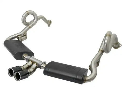 aFe 49-36415-C MACHForce-Xp 2in 304 SS Cat-Back Exhaust w/Carbon Fiber Tips 13-16 Porsche Boxster 2.7L/3.4L