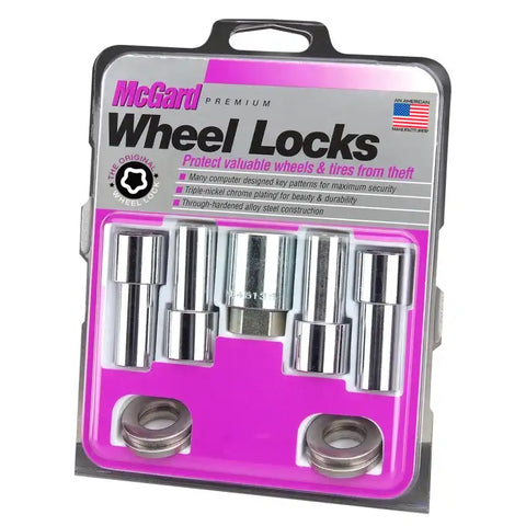 McGard Wheel Lock Nut Set - 4pk. (X-Long Shank) 1/2-20 / 13/16 Hex 2.165in. Length Chrome