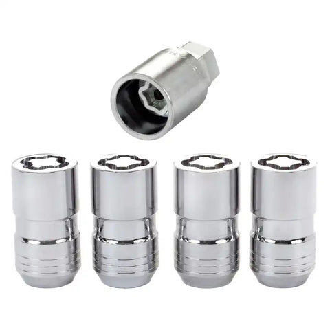McGard Wheel Lock Nut Set - 4pk. (Cone Seat) M14X1.5 / 21mm & 22mm Dual Hex 1.639in. L Chrome