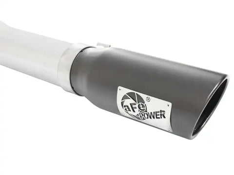 aFe 49-43073-B MACHForce XP Exhaust 3in-3.5in SS Single Side Exit CB w/ Black Tips 15 Ford F150 V8 5.0L CC/SB