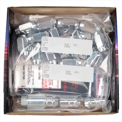 McGard Jeep Wrangler Hex Install Kit (Cone Seat) 1/2-20 / 13/16 (18 Lug Nuts 5 Locks) - Chrome