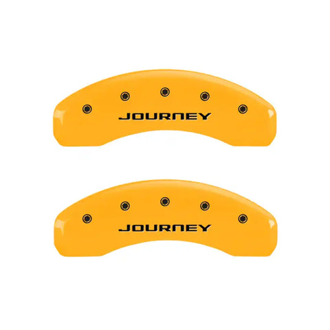 MGP 4 Caliper Covers Engraved Front & Rear With out stripes/Journey Yellow finish black ch