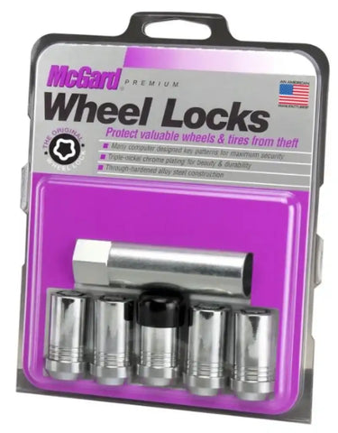 McGard Wheel Lock Nut Set - 5pk. (Cone Seat Tuner) M14X1.5 / 22mm Hex 1.648in OAL Chrome