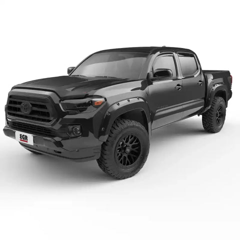 EGR 16+ Toyota Tacoma w/Mudflap Bolt-On Look Color Match Fender Flares - Set Black