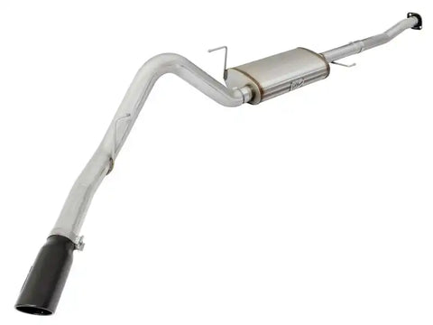aFe 49-43073-B MACHForce XP Exhaust 3in-3.5in SS Single Side Exit CB w/ Black Tips 15 Ford F150 V8 5.0L CC/SB